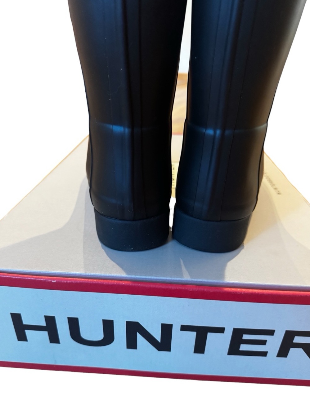 Hunter Original Black Backstrap Tall Rain Boots Buckle Waterproof Wellies - Picture 5 of 10
